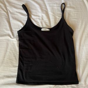 plain black high neck tank top size M